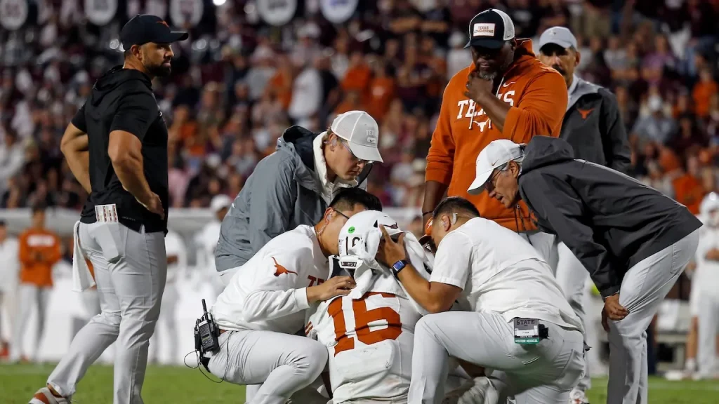 Arch Manning hurt during Texas’ dramatic comeback win over Mississippi State