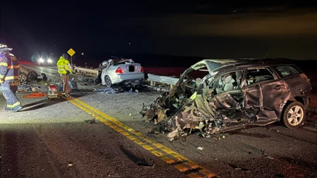 Driver of stolen car rolls into oncoming traffic on Colorado highway killing 5, including 3 children