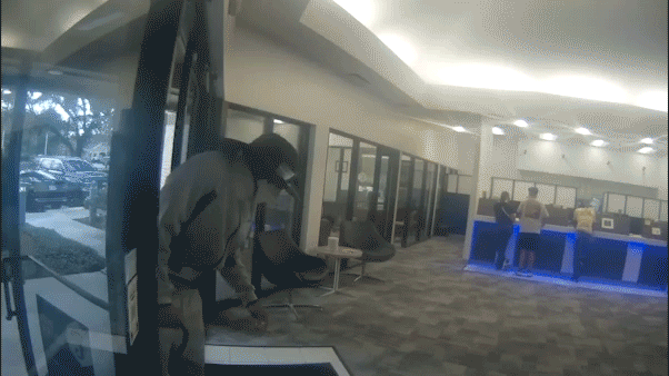 Robber’s fake limp vanishes during bank heist caught on camera, police say