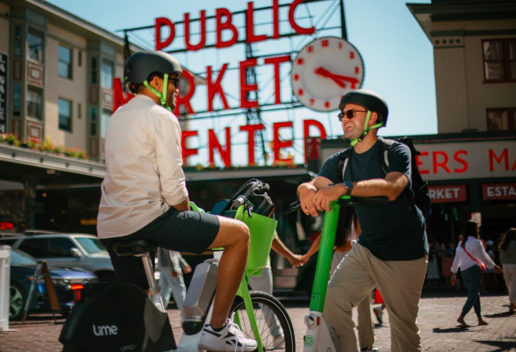 Lime bike and scooter rides jumped 61% in Seattle in 2025, with Pike Place Market as top destination