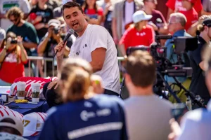 Charlie Kirk Shooting Site ‘Recreation’ at TPUSA Event Sparks Backlash