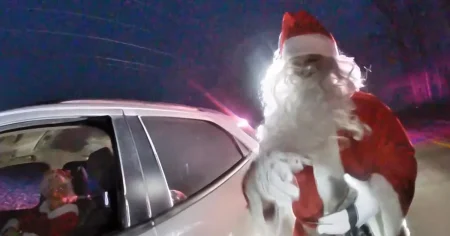 Video Captures Moment Ohio Police Pull Over a Santa Claus and Mrs. Claus for Speeding