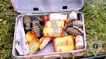 Contractors renovating Washington state home discover case of live military grenades packed with TNT