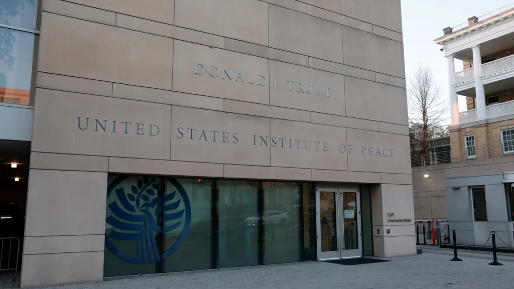 US Institute of Peace officially renamed for Trump as White House moves to dismantle agency: ‘Congratulations’