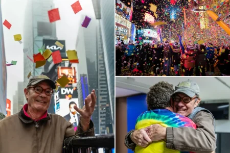 Exclusive | New Year’s Eve never gets old for the ‘confetti king’ of Times Square — he’s still an emotional wreck at midnight after 3 decades on job