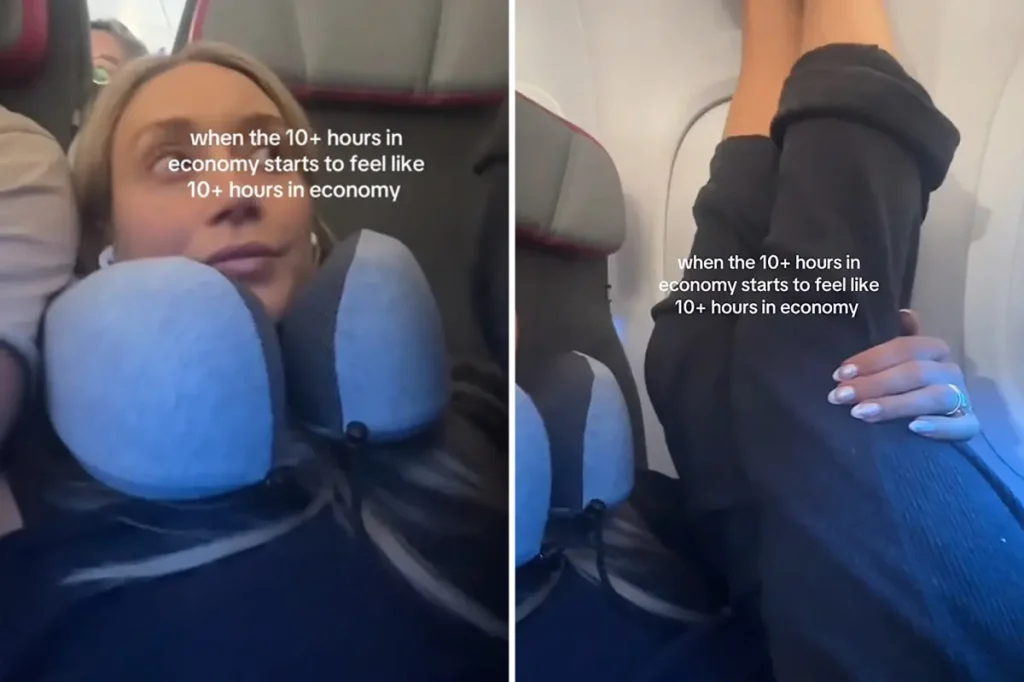 Pilates instructor’s insane hack to survive 12-hour flight – experts weigh in: ‘Get your feet off the wall’