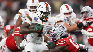 Miami upsets Ohio State for shocking CFP win, ends Buckeyes’ back-to-back national title hopes