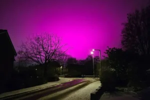 English town’s sky mysteriously turns pink — and this sport was to blame
