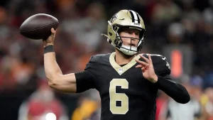 Saints commit to Tyler Shough as starting quarterback for 2026 after strong finish to rookie year