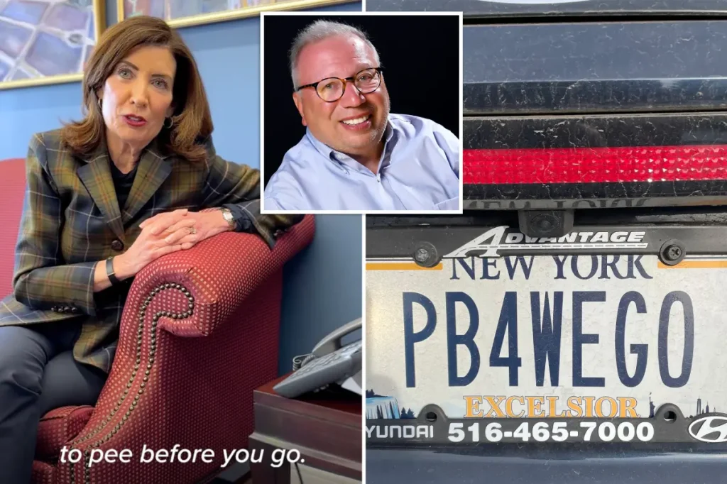 Exclusive | Hochul lets Long Island grandpa keep his pee-themed license plate in win for dad jokes