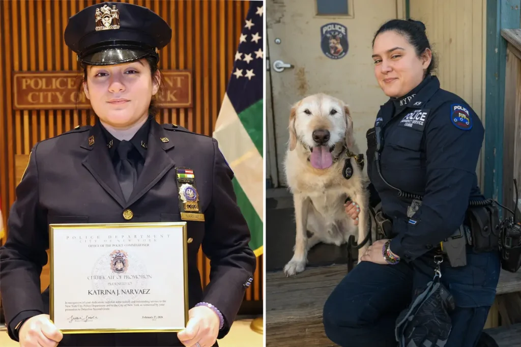 NYPD detective who named K9 dog after hero dad killed in line of duty is promoted: ‘I think he would be proud’