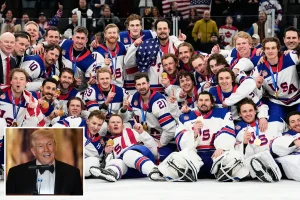 Trump invites gold-winning US men’s Olympic hockey team to State of the Union address, gushes over goalie Connor Hellebuyck in postgame phone call