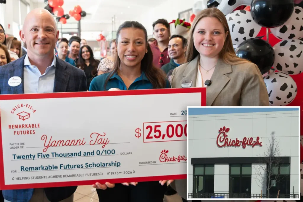NJ Chick-fil-A employee surprised by CEO with $25K scholarship check