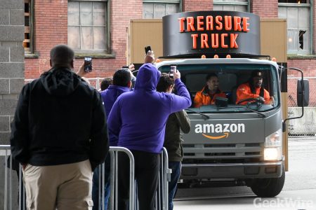 Seahawks star Marshawn Lynch had one Amazon exec on edge when he took the wheel of Treasure Truck