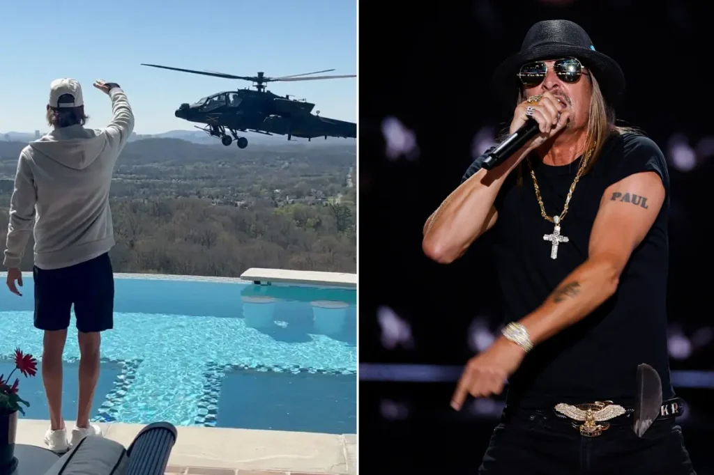 Kid Rock gives Gavin Newsom the middle finger with wild Apache helicopter stunt