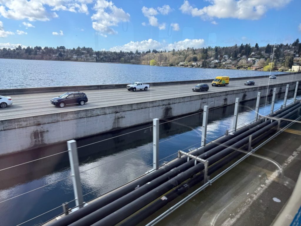 GeekWire rides the world’s first floating-bridge train — Seattle tech commutes will never be the same