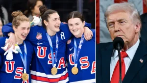 US women’s hockey players crack jokes about men’s team on ‘Saturday Night Live’ after Trump controversy