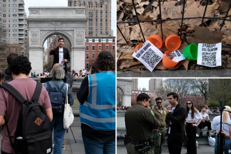‘Epstein Egg Hunt’ sends liberals scouring Manhattan for $200 prize — as organizer is hit with summons