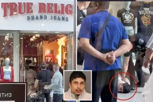 Suspected pyro caught on camera setting SoCal mall fires tried take officer’s gun, cops say