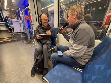 Riding the rails — over a floating bridge: GeekWire Podcast takes the train across the lake to Microsoft