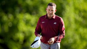 Sergio Garcia destroys his driver in frustration at the Masters, receives code of conduct warning