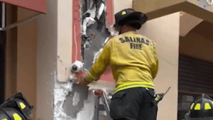 Alleged burglar rescued after reported break-in failure leaves him stuck inside wall for 10 hours