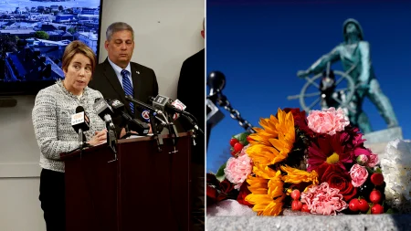 Massachusetts governor asks US Navy to help retrieve bodies, evidence from sunken fishing vessel