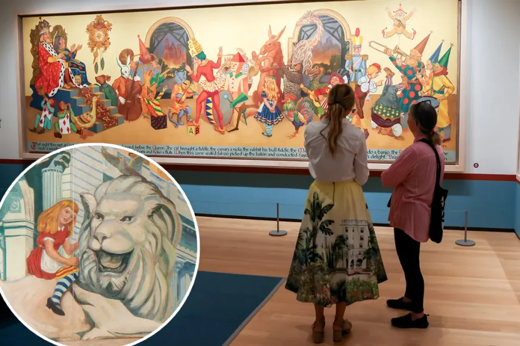 NYC’s miraculously saved ‘Alice in Wonderland’ hospital mural goes on public display for first time