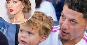Patrick and Brittany Mahomes’ Son Has Sweet Reaction to Seeing Taylor Swift Photo at Stadium