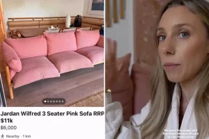 Influencer dubbed ‘delusional’ after listing couch for shocking price on Facebook Marketplace: ‘Don’t think we’re gross’
