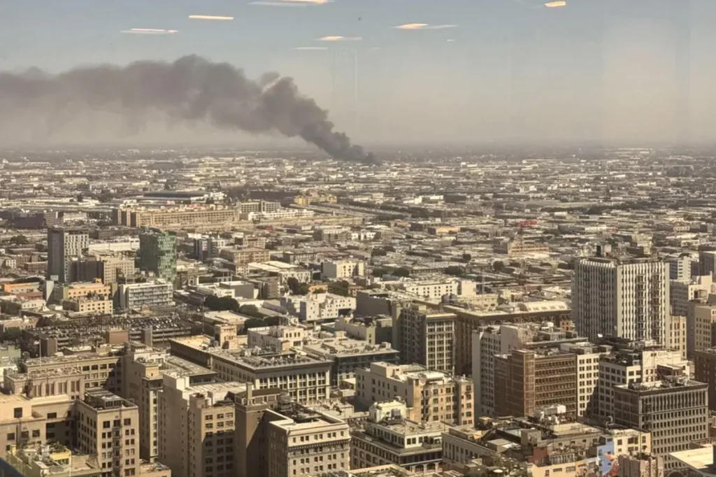 Warehouse fire breaks out near site of Boyle Heights disaster