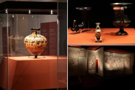 Italy puts ancient Etruscan tomb paintings worth millions on display in latest cultural acquisition