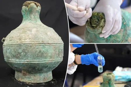 ‘Exceptionally’ well-preserved beer dating back two millennia discovered inside ancient bronze vessel