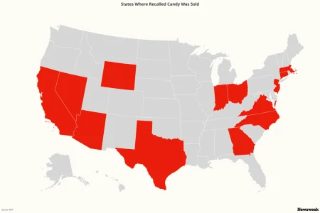Halloween Candy Sold at TJ Maxx, Marshalls Recalled in 13 States: Map