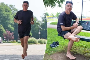 Exclusive | Shoeless Long Island runner has put best foot forward through 6 marathons — shocking everyone from cops to top athletes: ‘Just keep going’