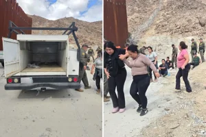 Border Patrol agents make shocking discovery as dozens of illegal migrants stuffed in back of truck in California desert