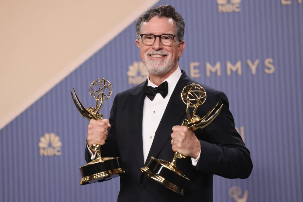 Stephen Colbert Ignores Donald Trump During Emmys Speech