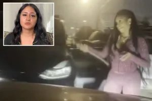 Deranged LA road-rage driver smashes woman’s car with crowbar, beats and bites her in savage attack caught on video