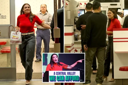 Exclusive | AOC stops by In-N-Out burger during California campaign trip