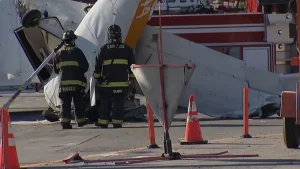 Dashcam video captures small plane crashing on San Jose highway, injuring three on board, including child
