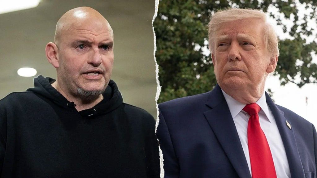 Trump says he’d ‘love’ to have Sen. John Fetterman as a Republican amid growing speculation